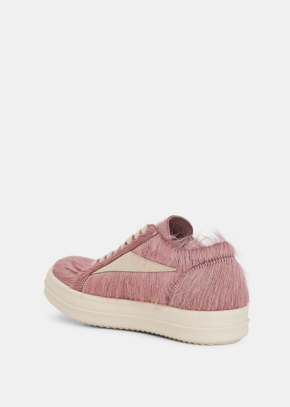 Оригінальна Pink Vintage Low-Top Pony Hair Sneakers Rick owens – детальний вид