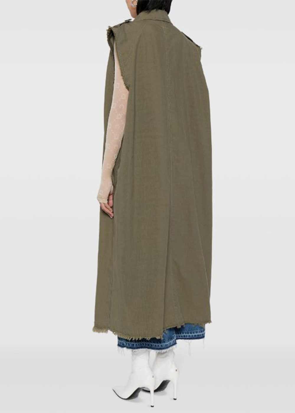 Olive Sleeveless Shirt Dress Maison margiela – Гарантія оригінальності – збільшений вид