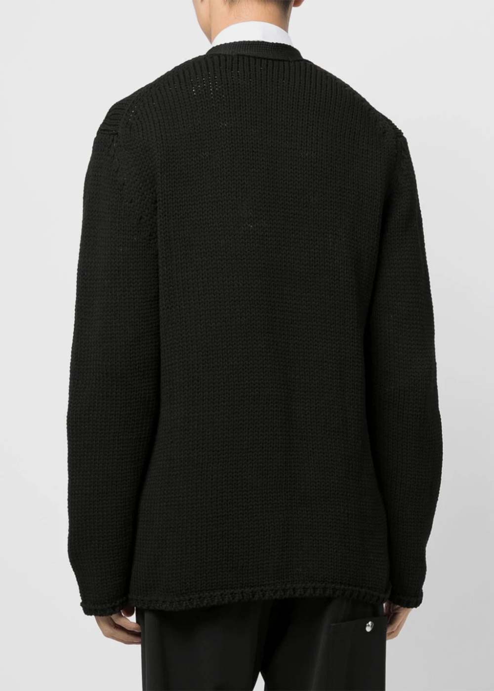 Black Braided-Band V-Neck Cardigan Comme des garcons оригінал – Купити в Україні – детальний вид