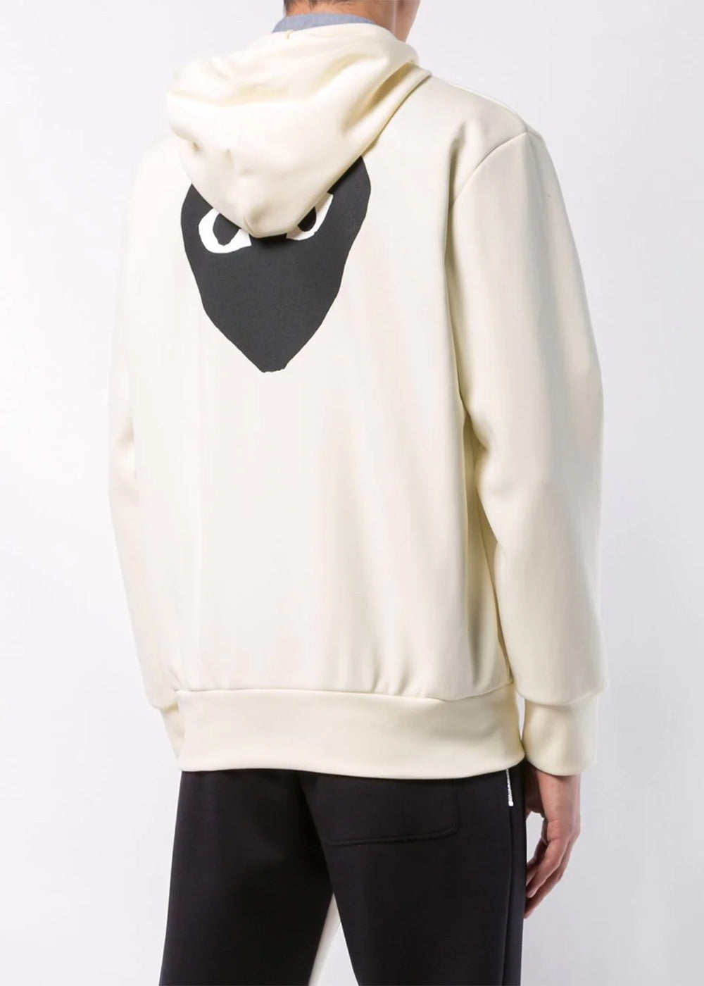 Оригінальна Ivory Big Heart Hooded Sweatshirt Comme des garcons – детальний вид