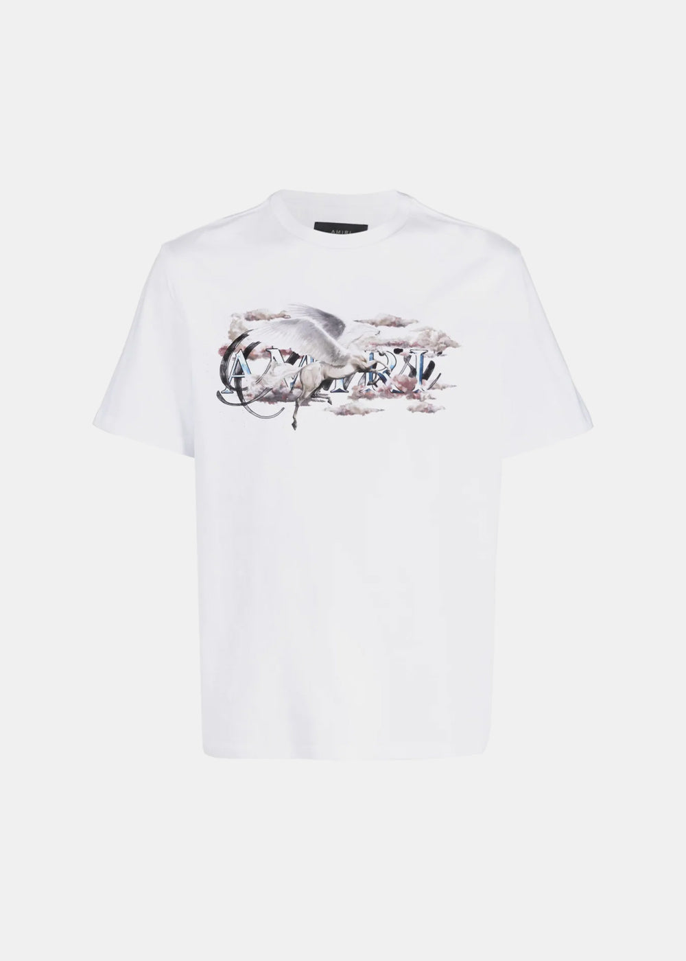 Оригінальна White Pegasus Script Logo Tee Amiri – боковий вид