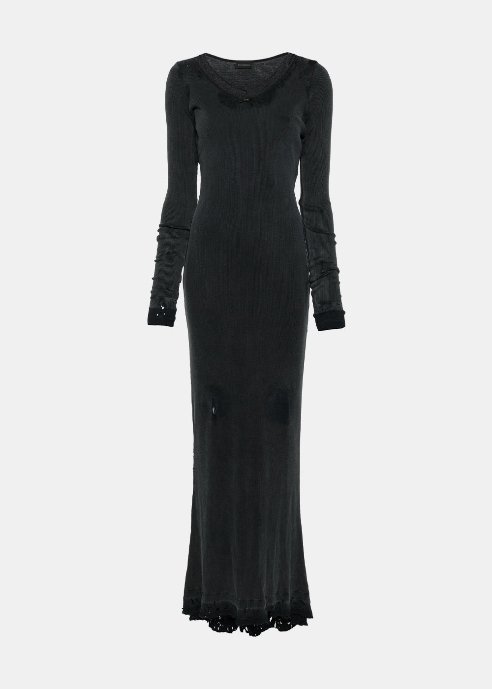 Black Distressed Maxi Dress Balenciaga оригінал – Купити в Україні – боковий вид
