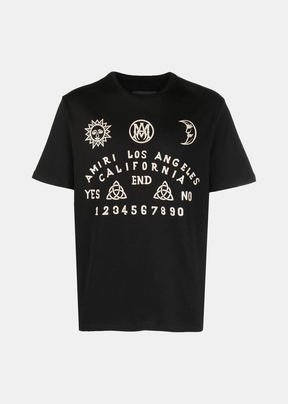 Black Motif-Print T-Shirt Amiri – Гарантія оригінальності – боковий вид