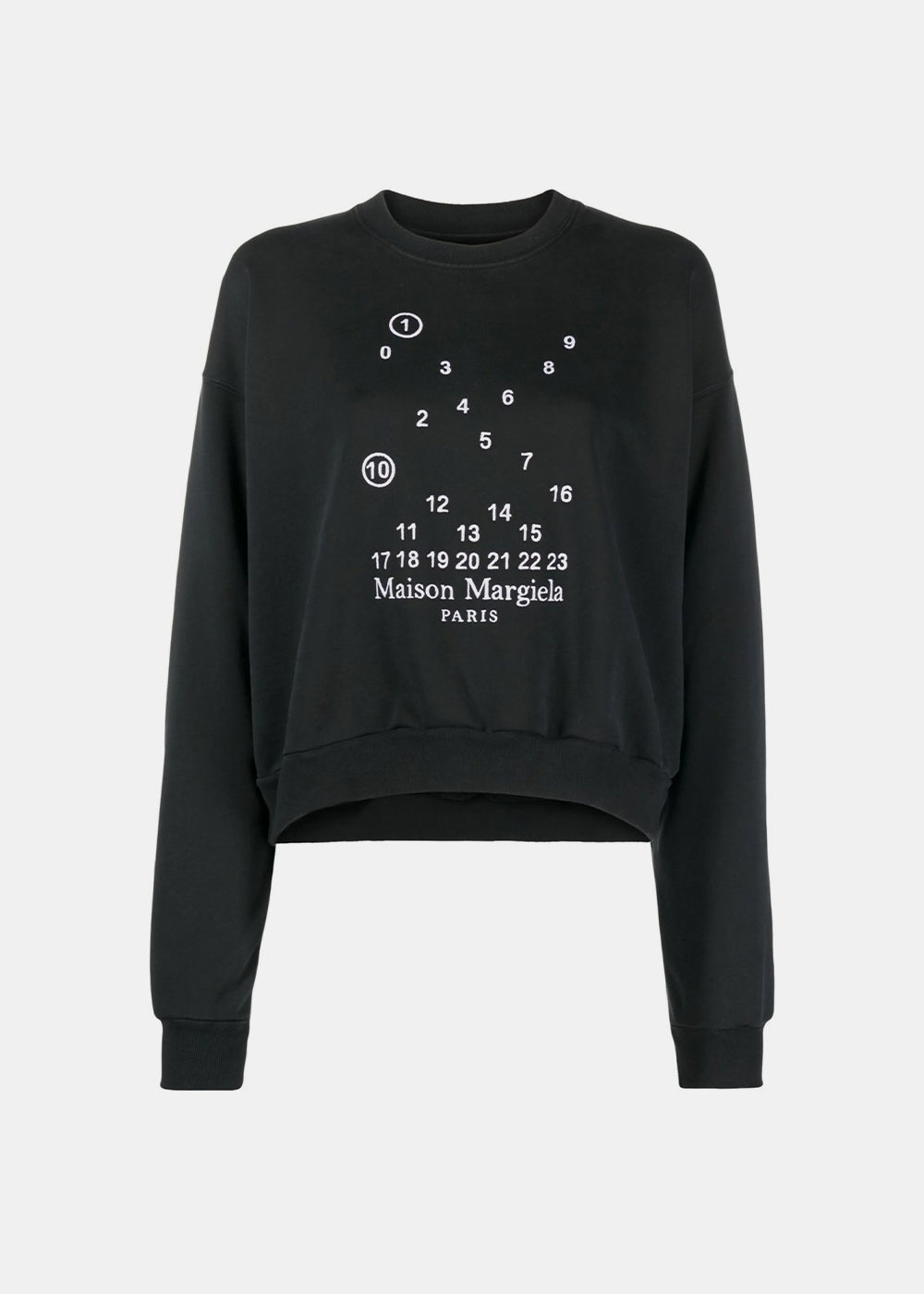 Оригінальна Black Numbers-Motif Cotton Sweatshirt Maison margiela – боковий вид