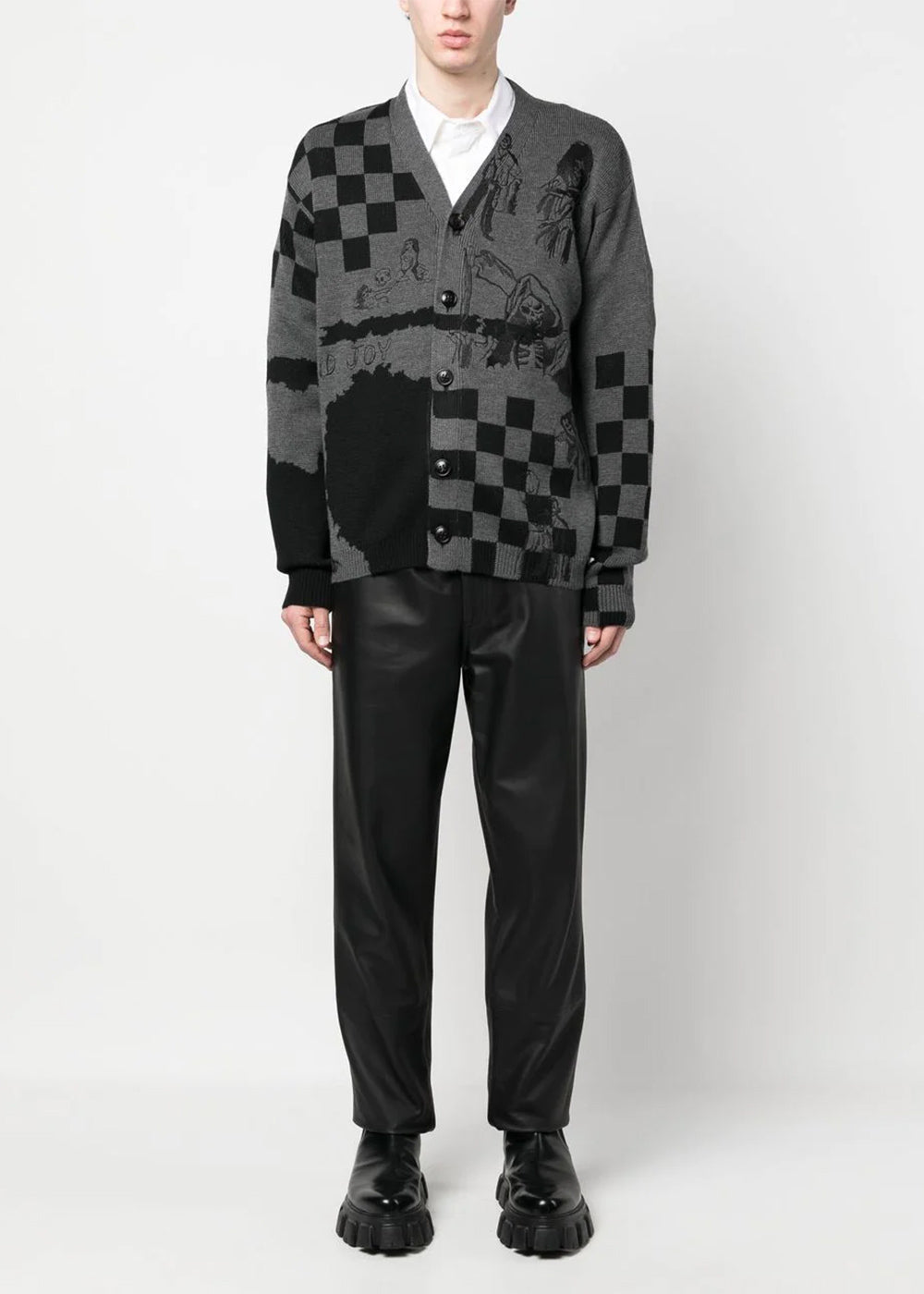 Grey Wes Lang Sketch Cardigan Amiri оригінал – Купити в Україні – вид ззаду