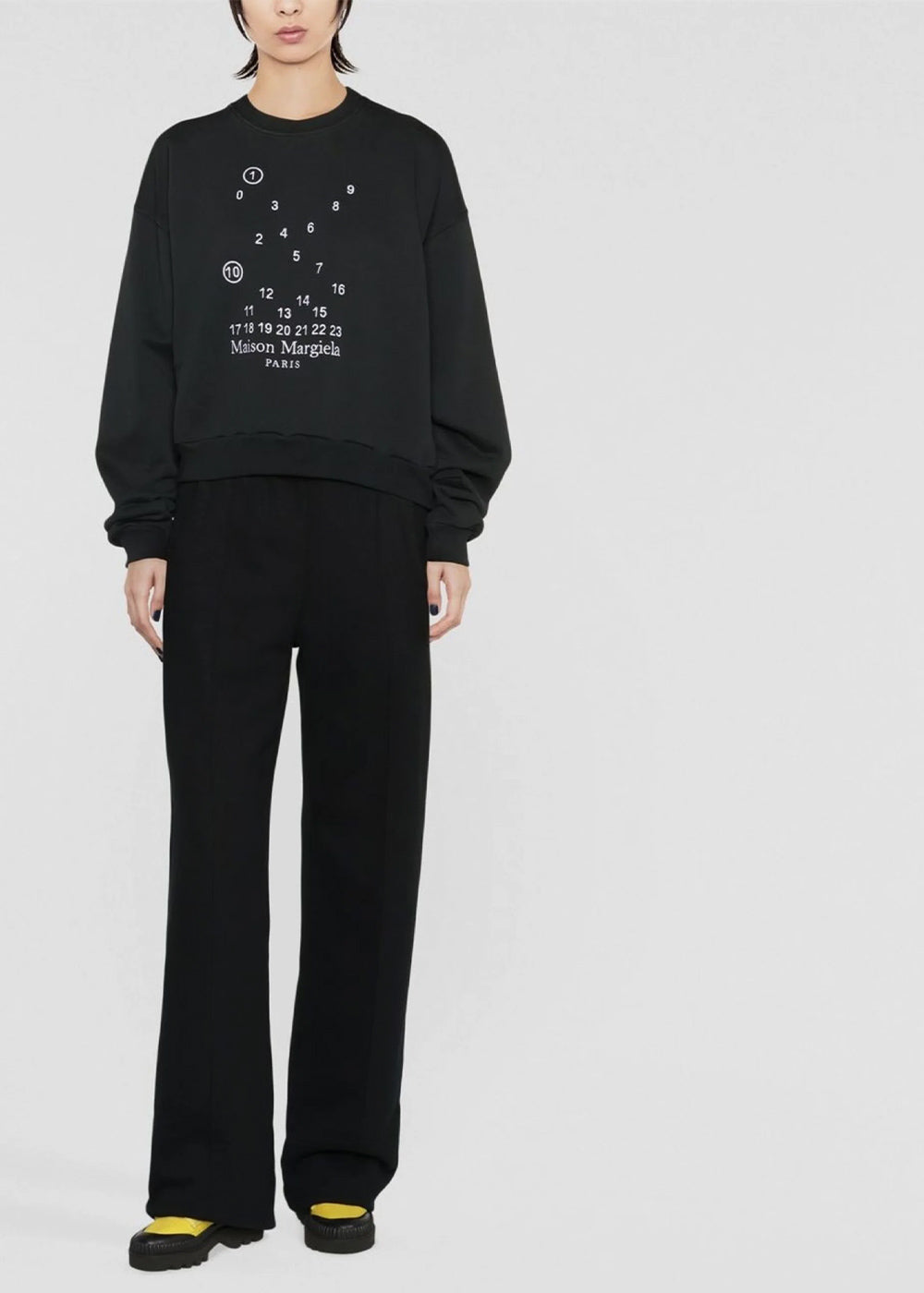 Оригінальна Black Numbers-Motif Cotton Sweatshirt Maison margiela – вид ззаду