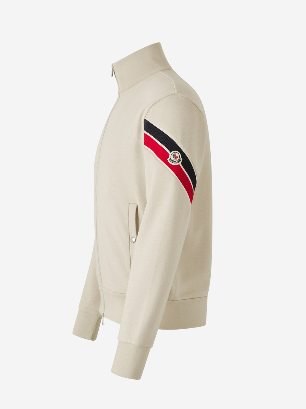 Tricolor Logo Zipper Sweatshirt Moncler оригінал – Купити в Україні – вид ззаду