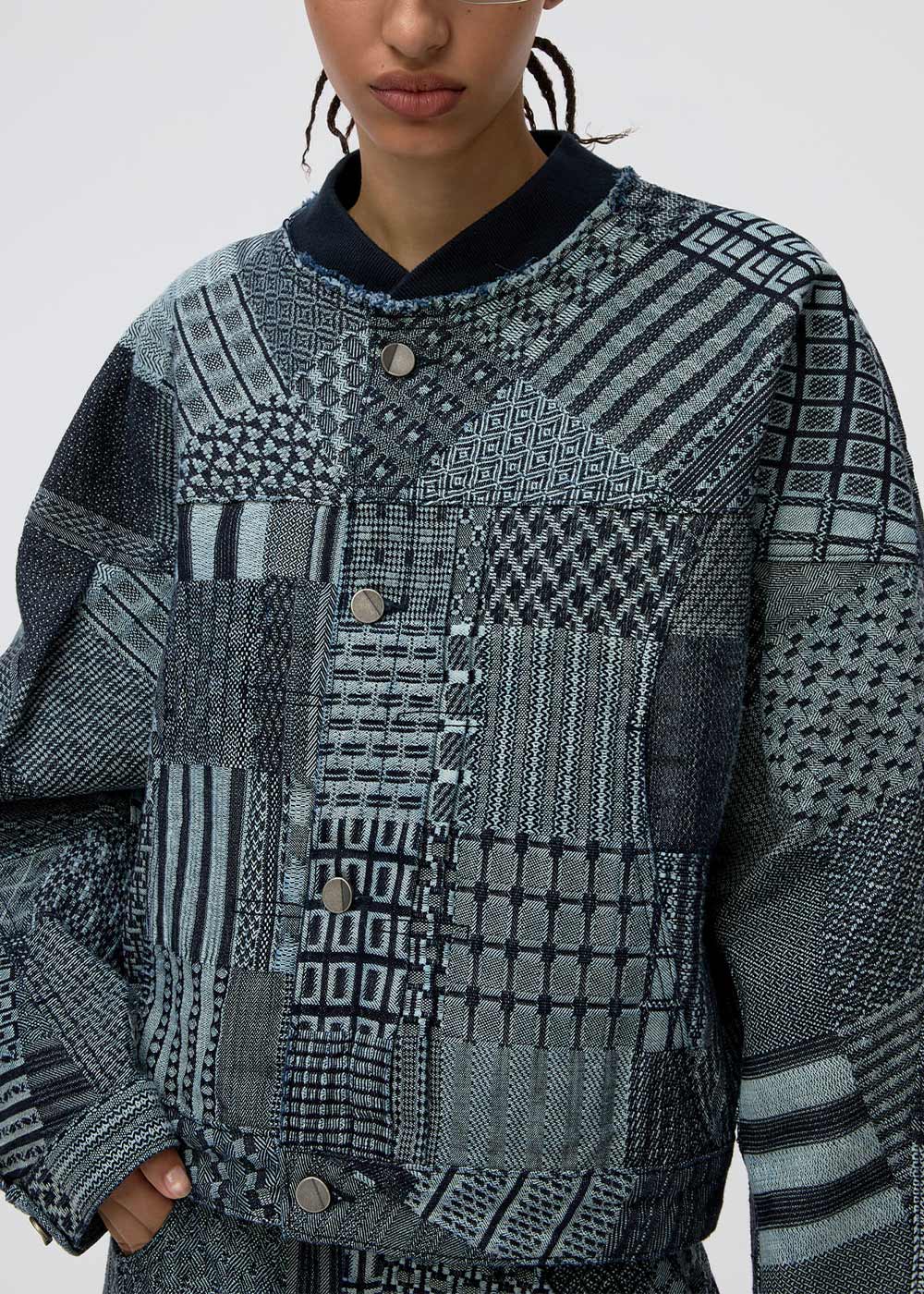 Blue Semi-Oversized Fit Trucker Jacket Ader error – Гарантія оригінальності – збільшений вид