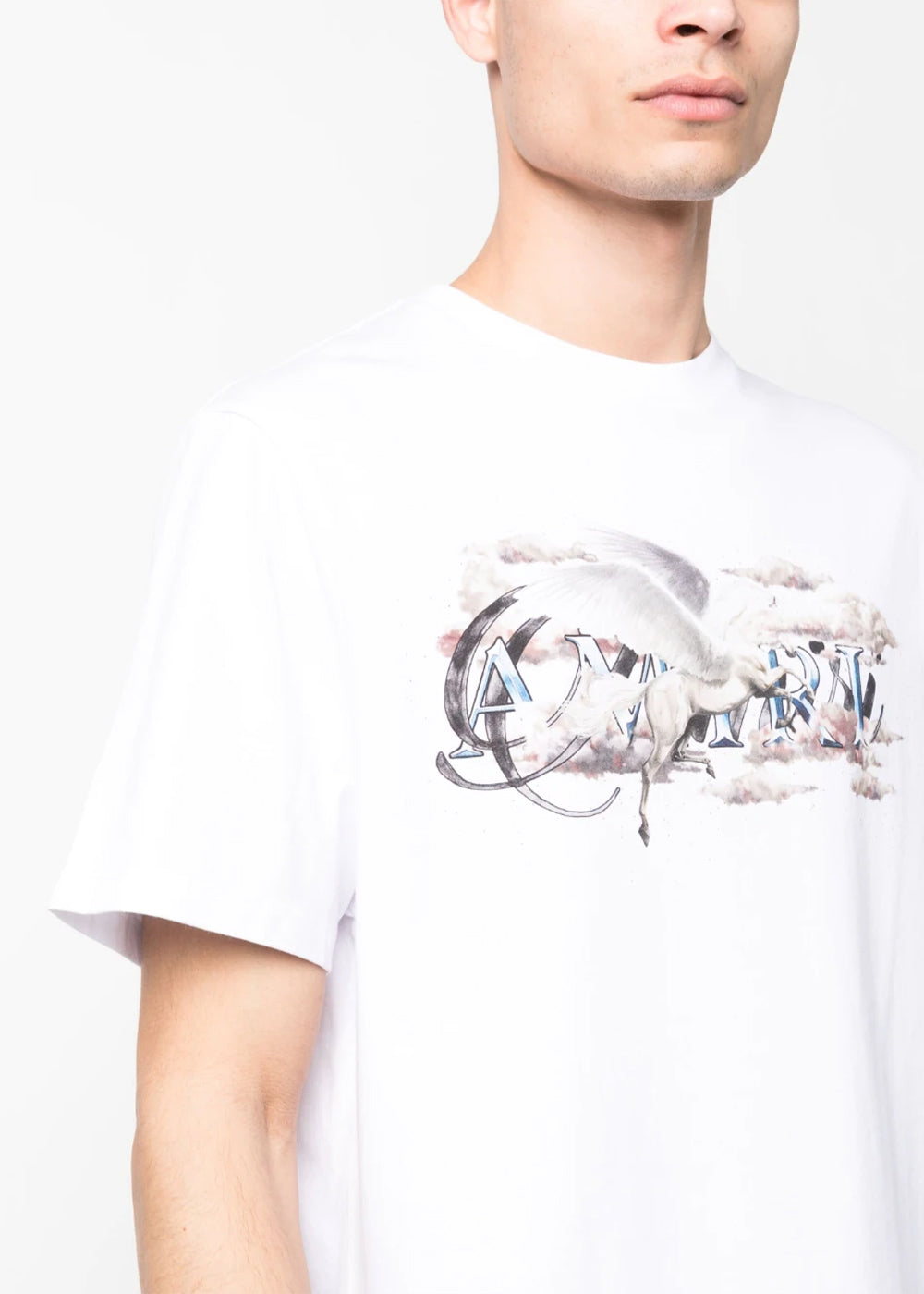 Оригінальна White Pegasus Script Logo Tee Amiri – збільшений вид