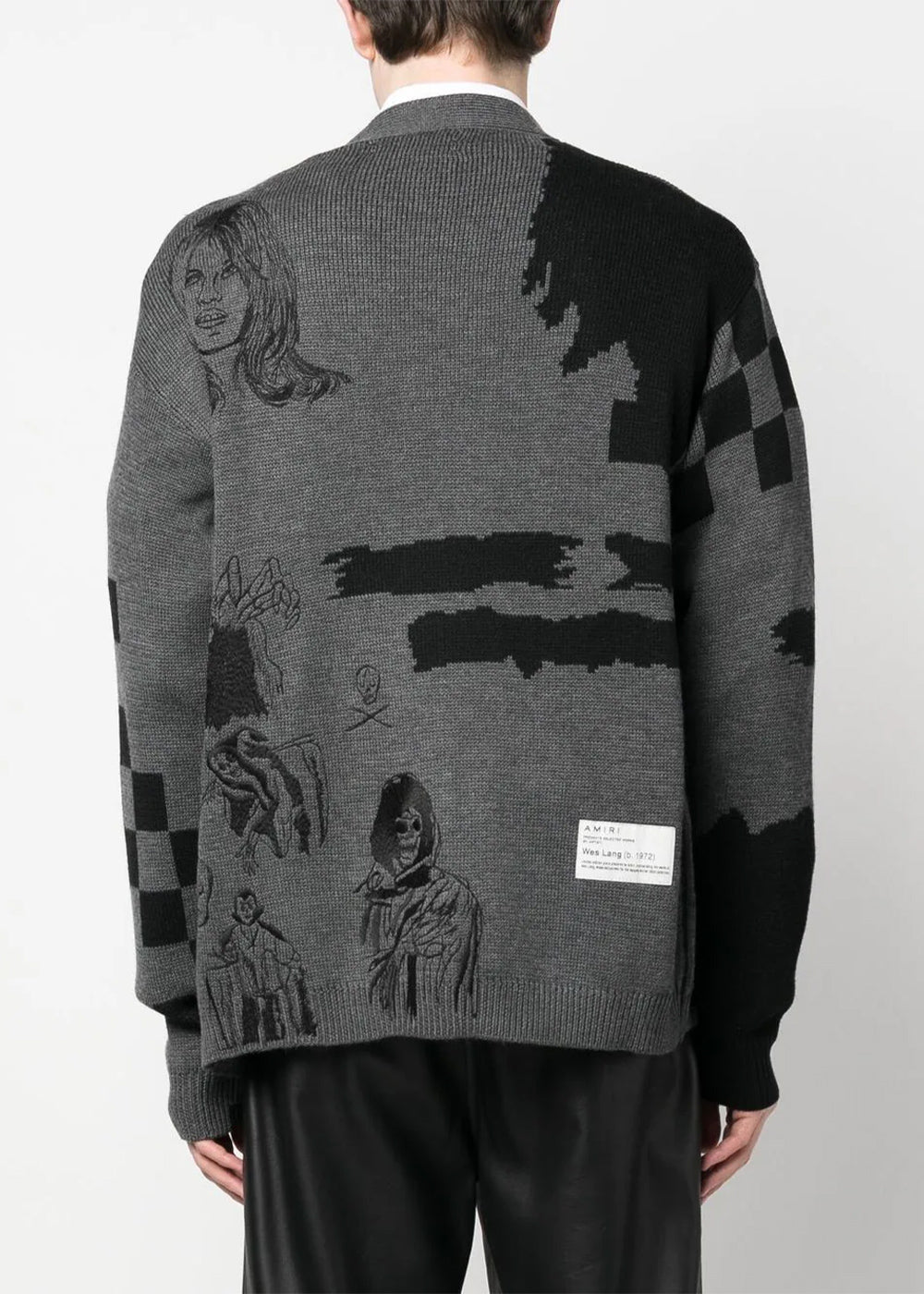Grey Wes Lang Sketch Cardigan Amiri оригінал – Купити в Україні – збільшений вид