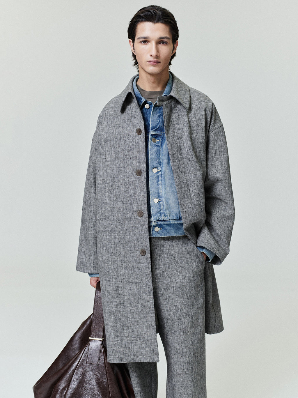 Mouline Wool Relaxed Trench Coat Fear of god – Гарантія оригінальності – боковий вид
