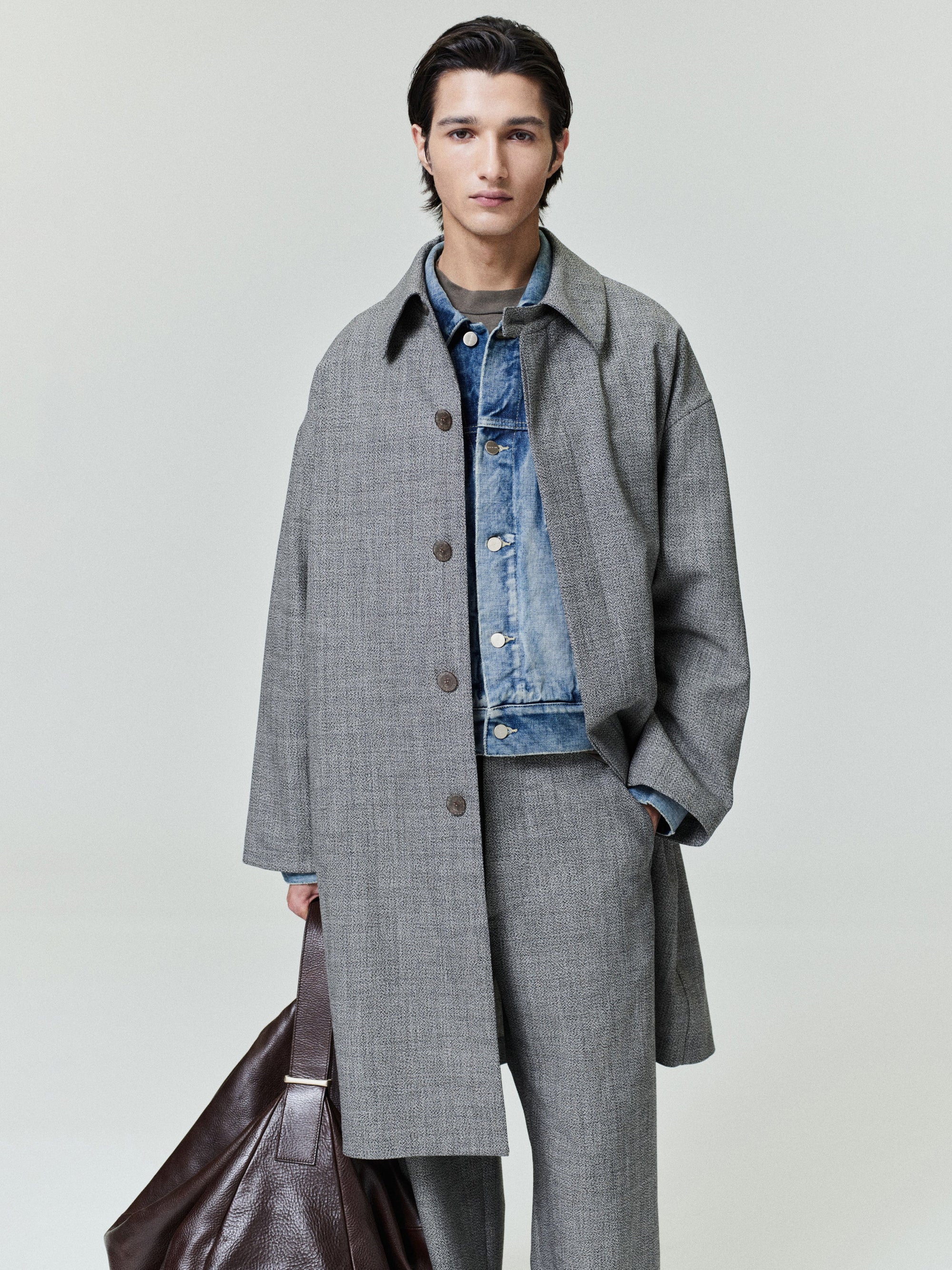 Mouline Wool Relaxed Trench Coat Fear of god – Гарантія оригінальності – боковий вид