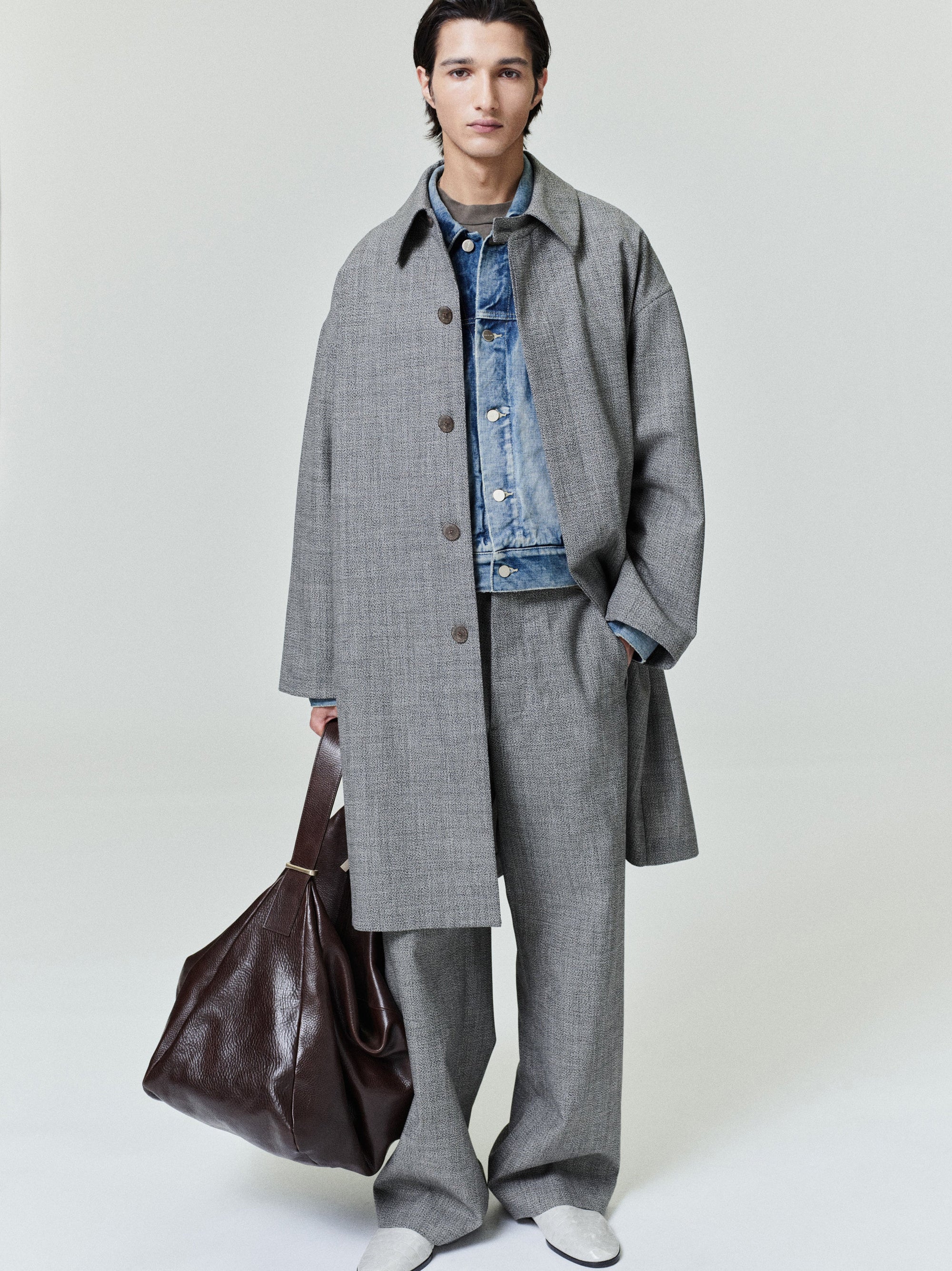 Mouline Wool Relaxed Trench Coat Fear of god – Гарантія оригінальності – вид ззаду