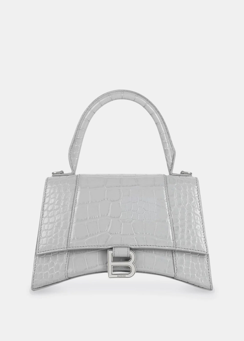 Grey Hourglass Small Top Handle Bag Balenciaga оригінал – Купити в Україні – боковий вид