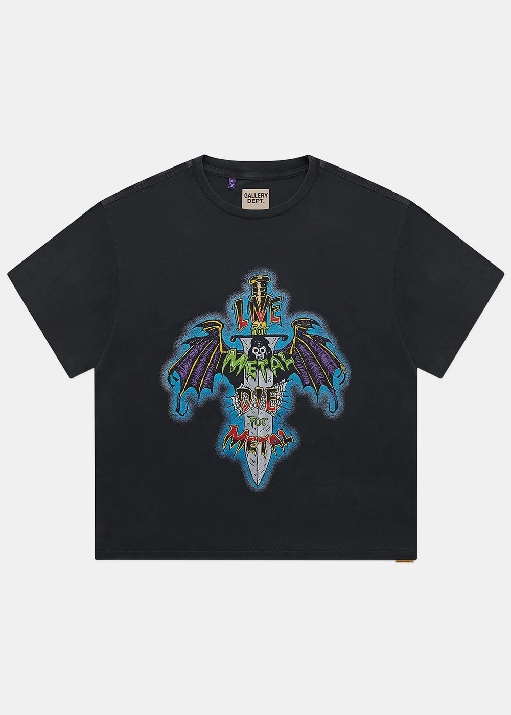 Оригінальна Vintage Black Live For Metal Tee Gallery department – боковий вид