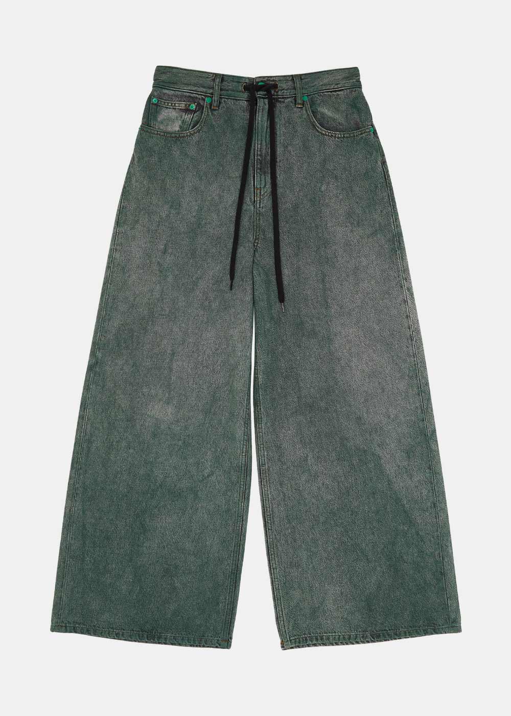 Оригінальна Green Wide-Leg Denim Maison margiela – боковий вид