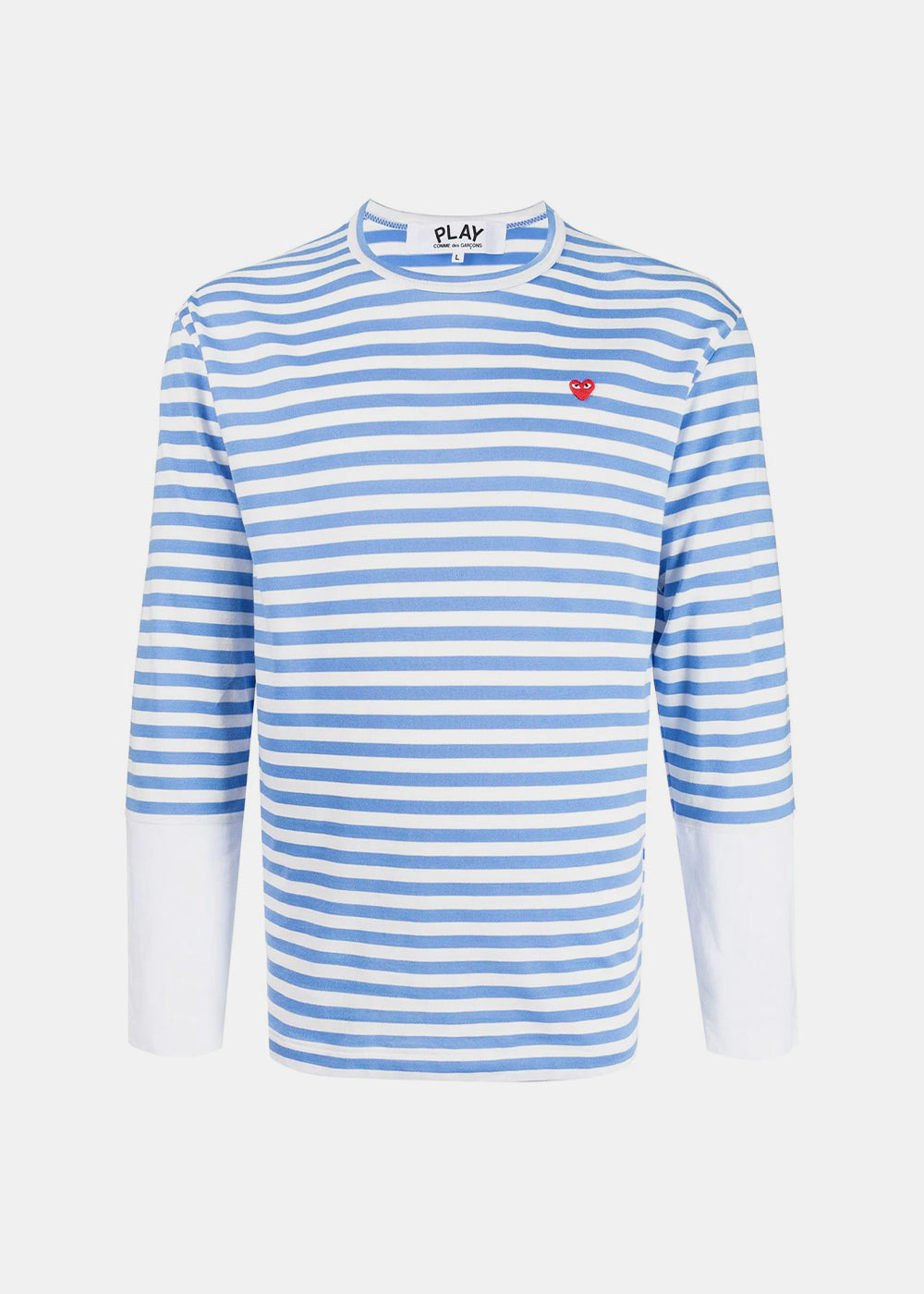 Blue & White Striped Long Sleeves Comme des garcons оригінал – Купити в Україні – боковий вид