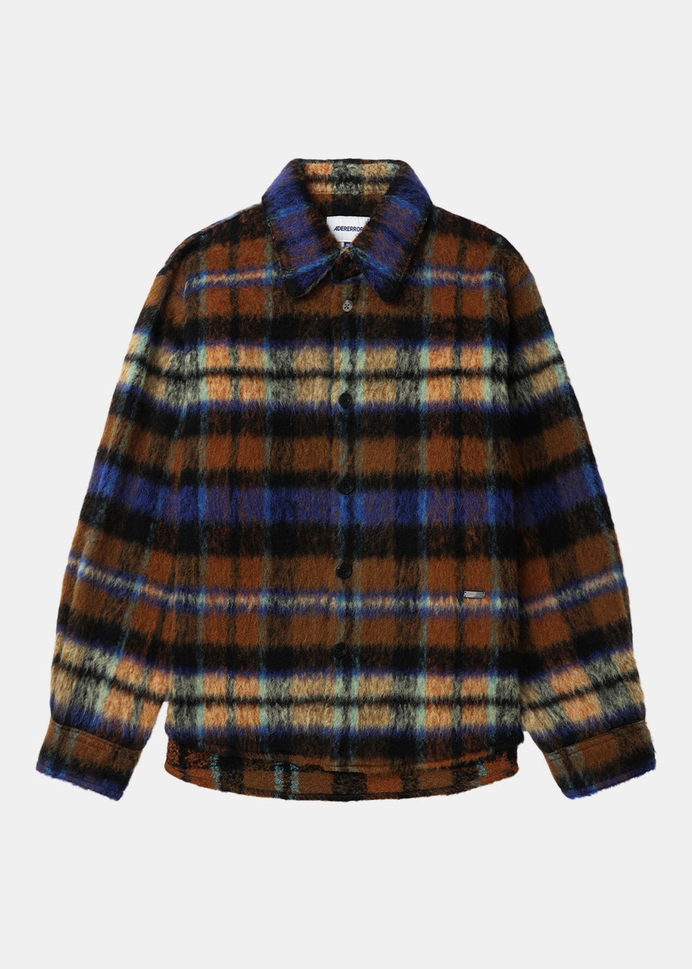 Brown Checked Shirt Jacket Ader error – Гарантія оригінальності – боковий вид