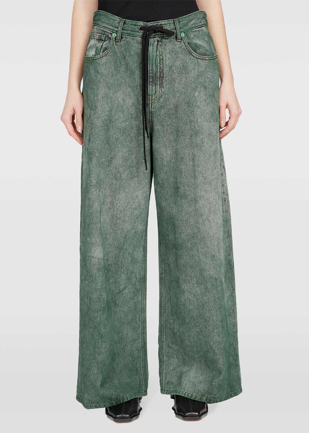 Оригінальна Green Wide-Leg Denim Maison margiela – вид ззаду