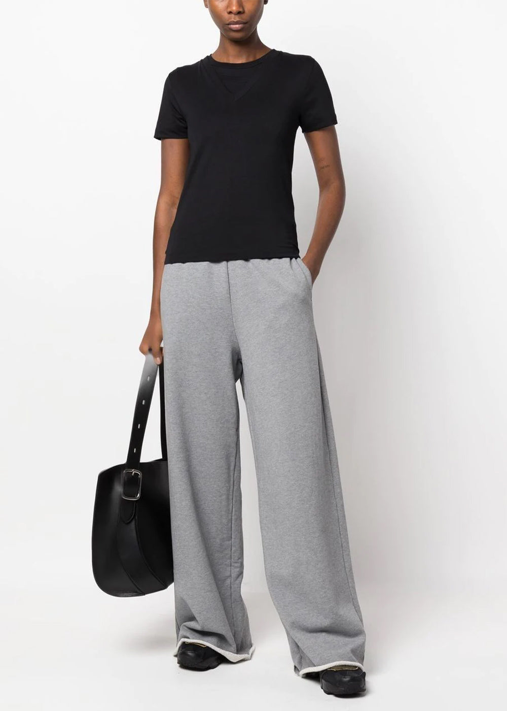 Оригінальна Grey Wide-Leg Cut Trousers Maison margiela – вид ззаду