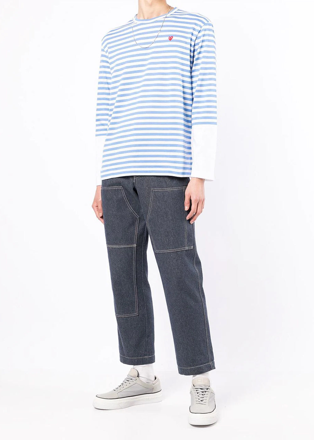 Blue & White Striped Long Sleeves Comme des garcons оригінал – Купити в Україні – збільшений вид