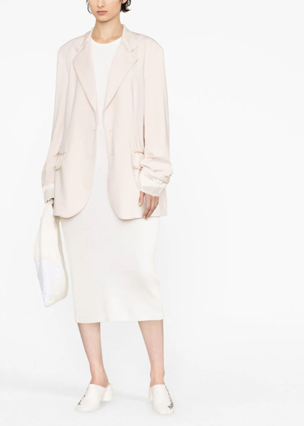 White Single-Breasted Blazer Maison margiela – Гарантія оригінальності – вид ззаду