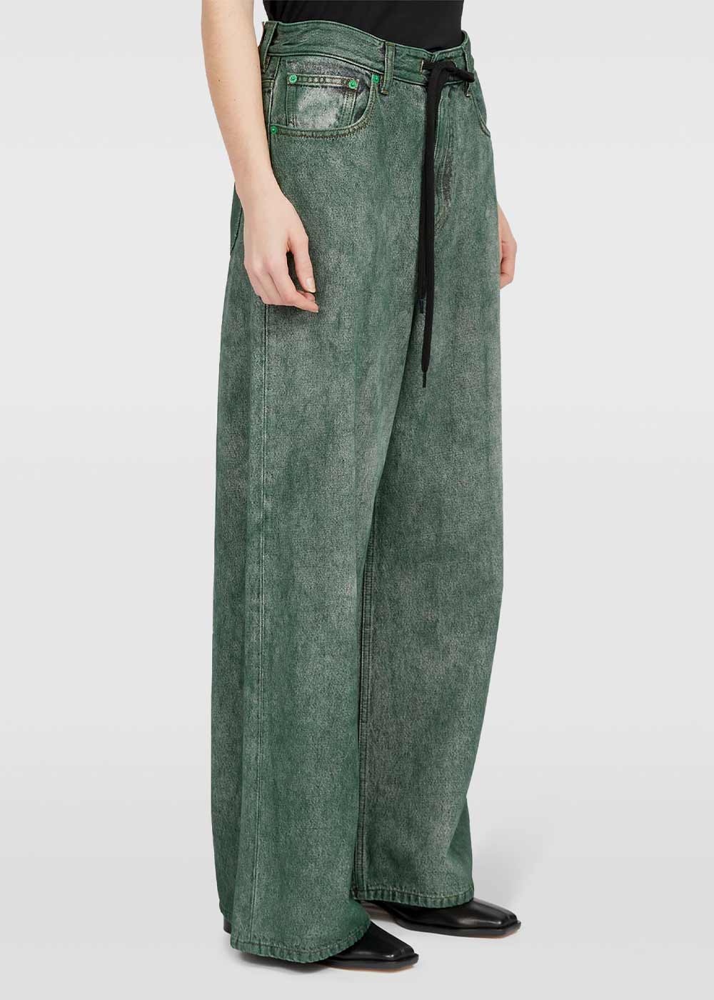 Оригінальна Green Wide-Leg Denim Maison margiela – детальний вид