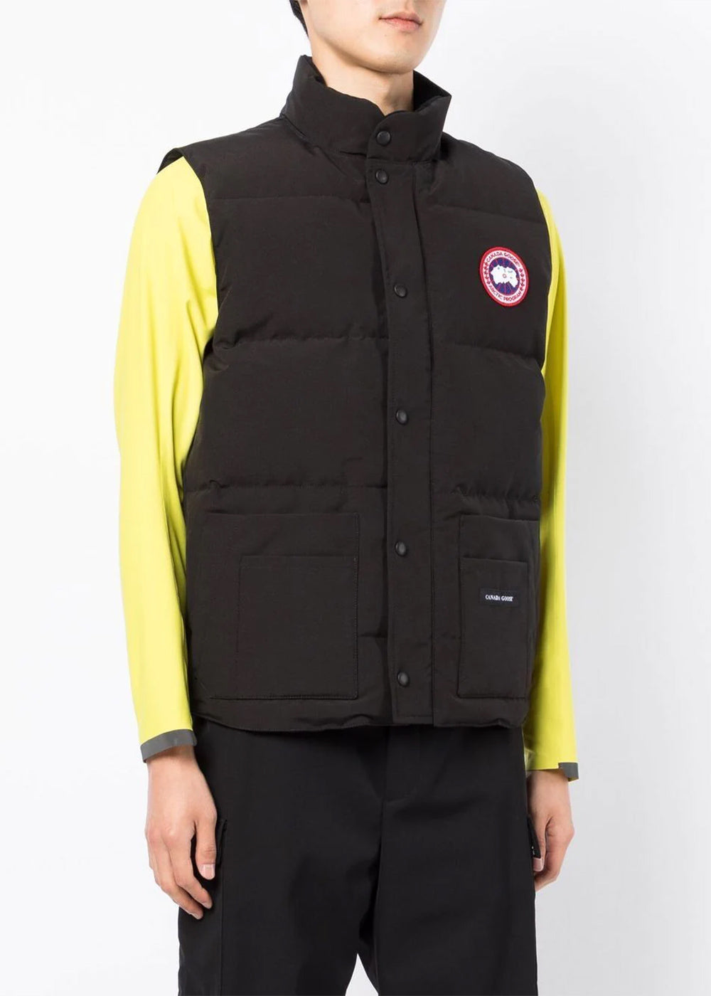 Black Freestyle Crew Vest Canada goose – Гарантія оригінальності – вид ззаду