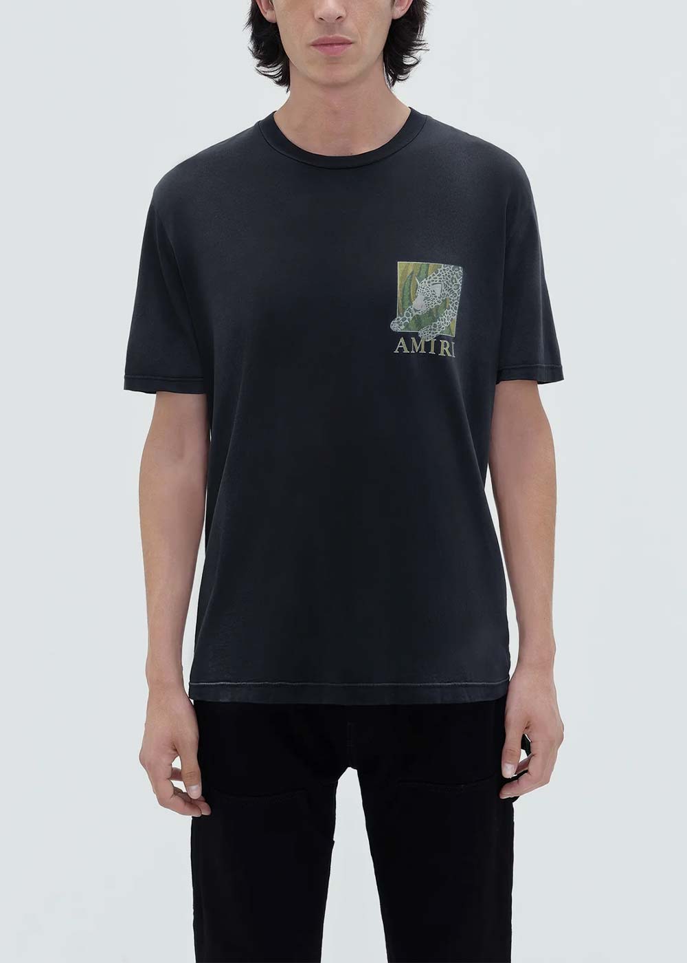 Black Leopard T-Shirt Amiri – Гарантія оригінальності – детальний вид