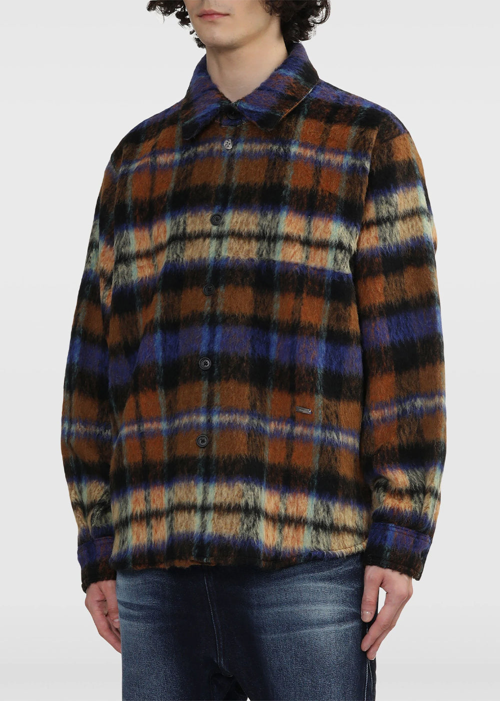 Brown Checked Shirt Jacket Ader error – Гарантія оригінальності – детальний вид