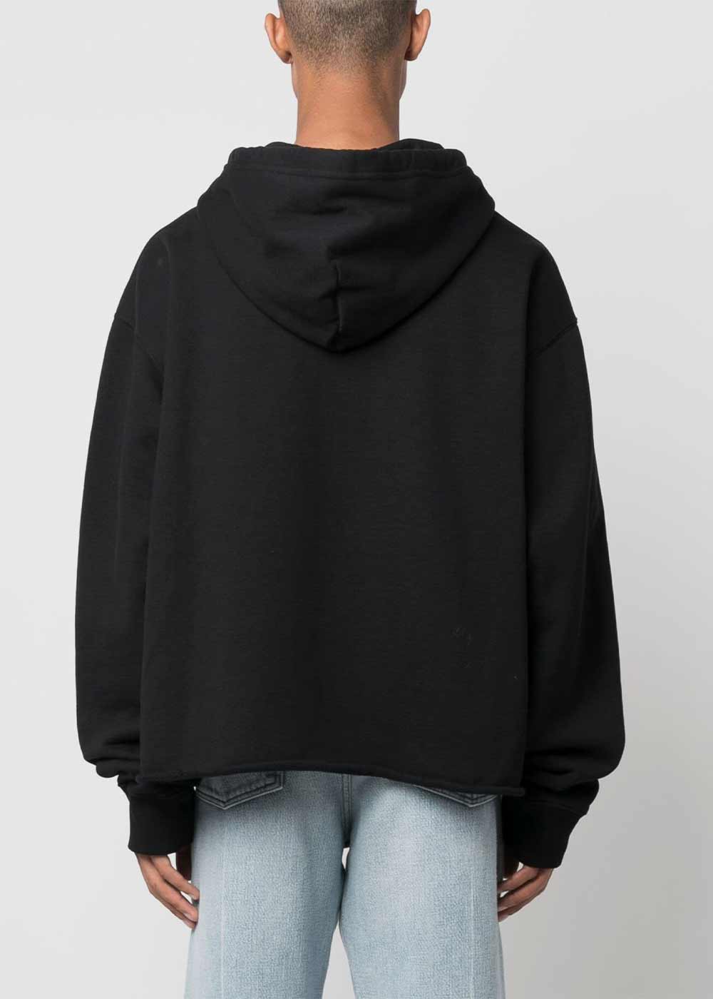 Black Logo-Print Half-Zip Hoodie Maison margiela оригінал – Купити в Україні – збільшений вид
