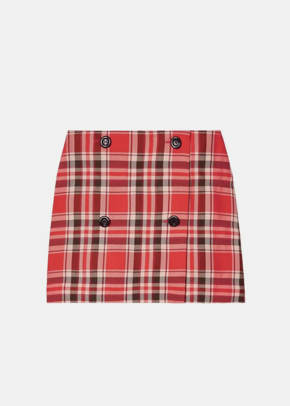 Red Check-Pattern Miniskirt Acne studios – Гарантія оригінальності – боковий вид