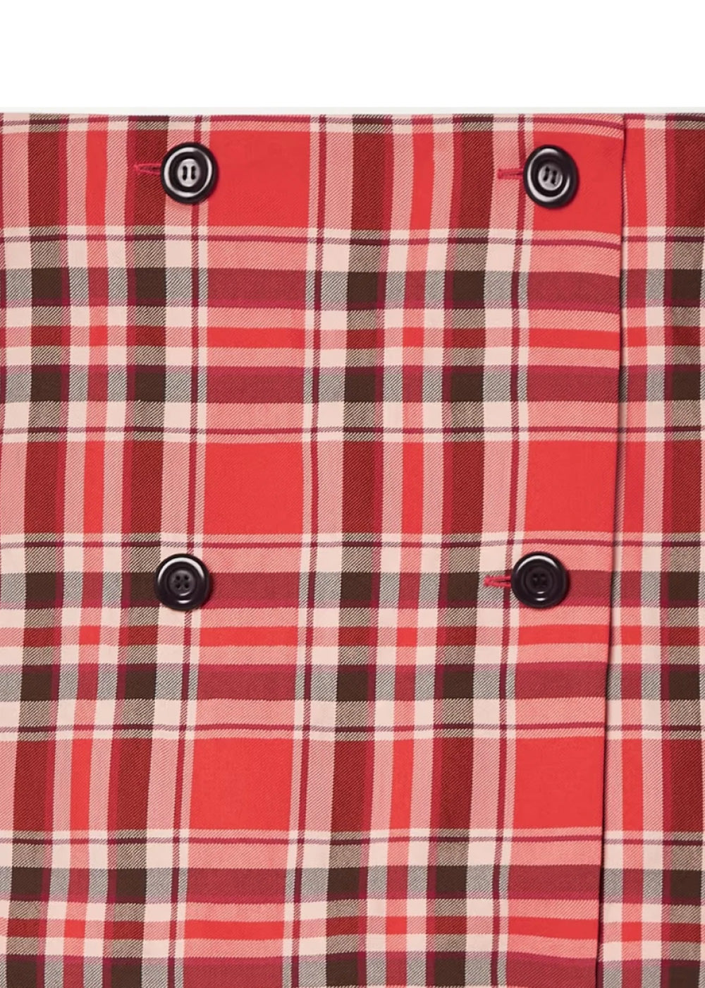 Red Check-Pattern Miniskirt Acne studios – Гарантія оригінальності – вид ззаду