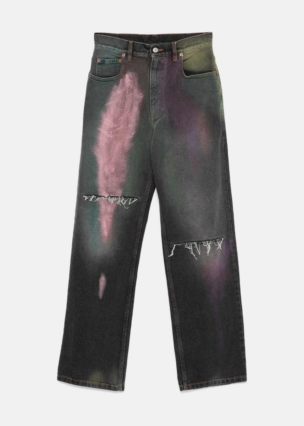 Grey Spray-Paint Effect Jeans Maison margiela – Гарантія оригінальності – боковий вид