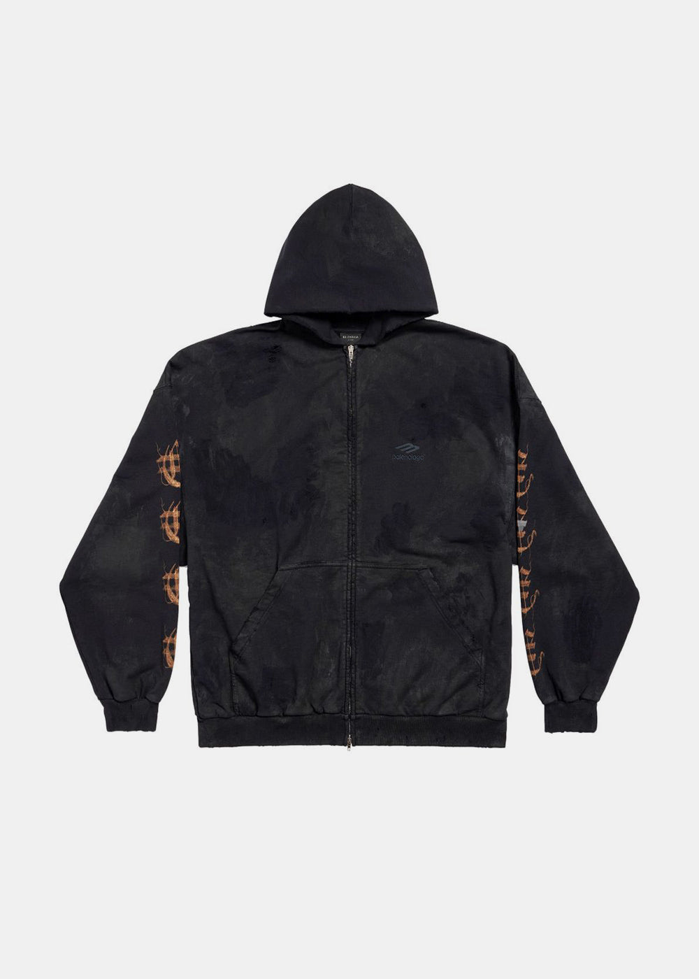 Black Zip-Up Hoodie Balenciaga – Гарантія оригінальності – боковий вид