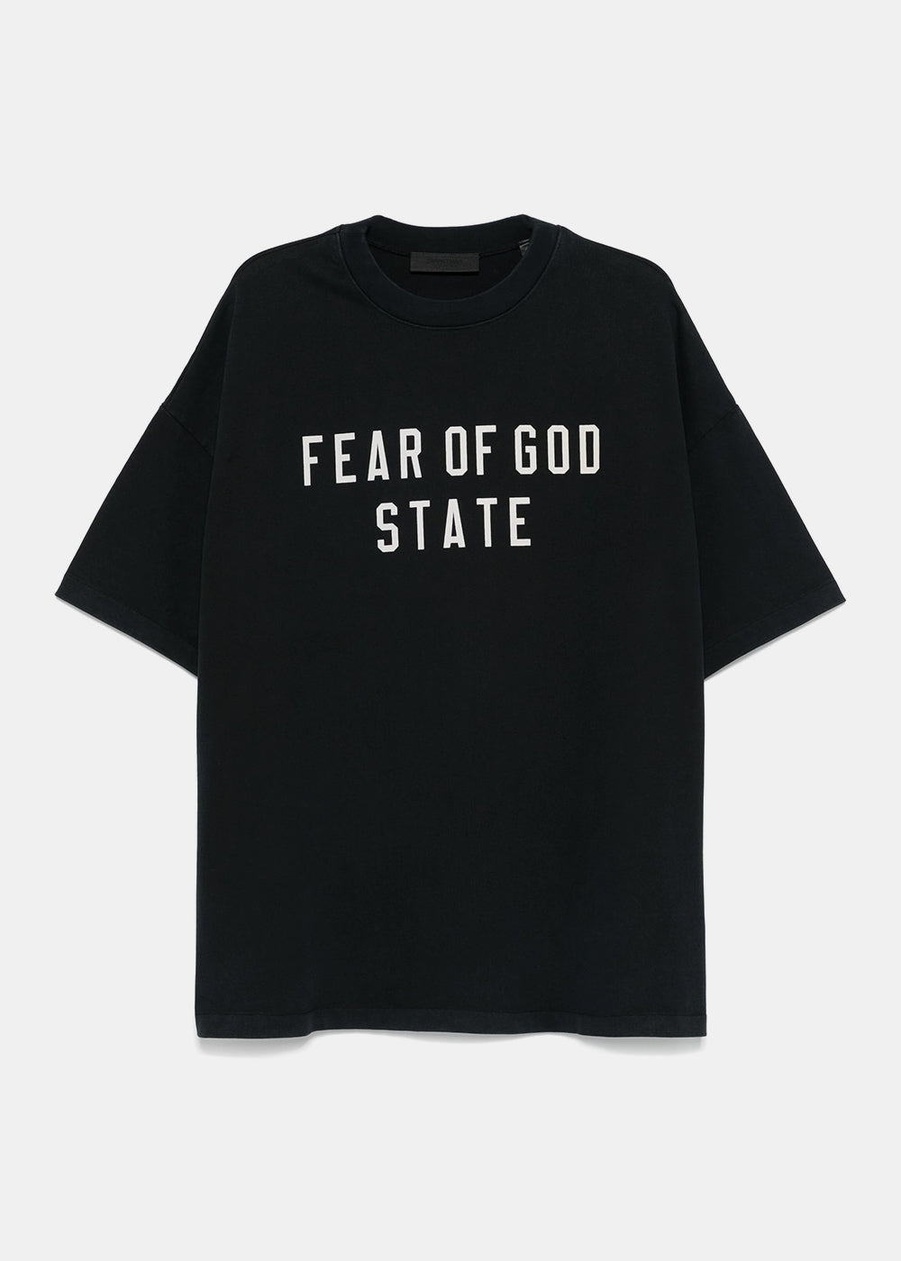 Black Heavy Crewneck Tee Fear of god – Гарантія оригінальності – боковий вид