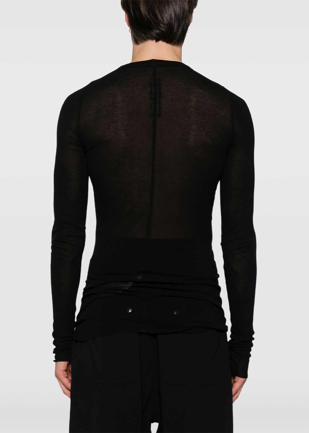 Black Ribbed Long Sleeve Top Rick owens оригінал – Купити в Україні – детальний вид