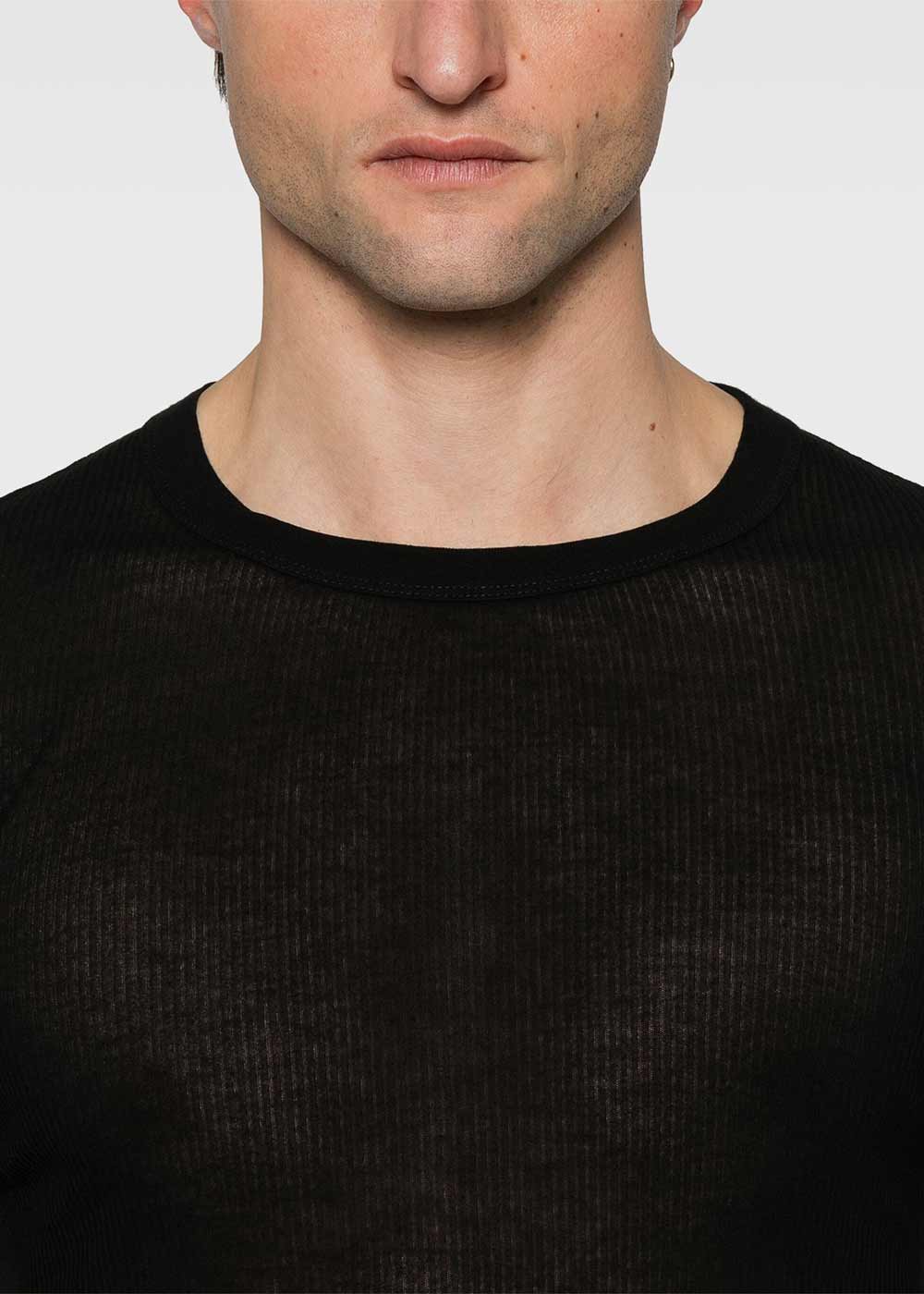 Black Ribbed Long Sleeve Top Rick owens оригінал – Купити в Україні – збільшений вид