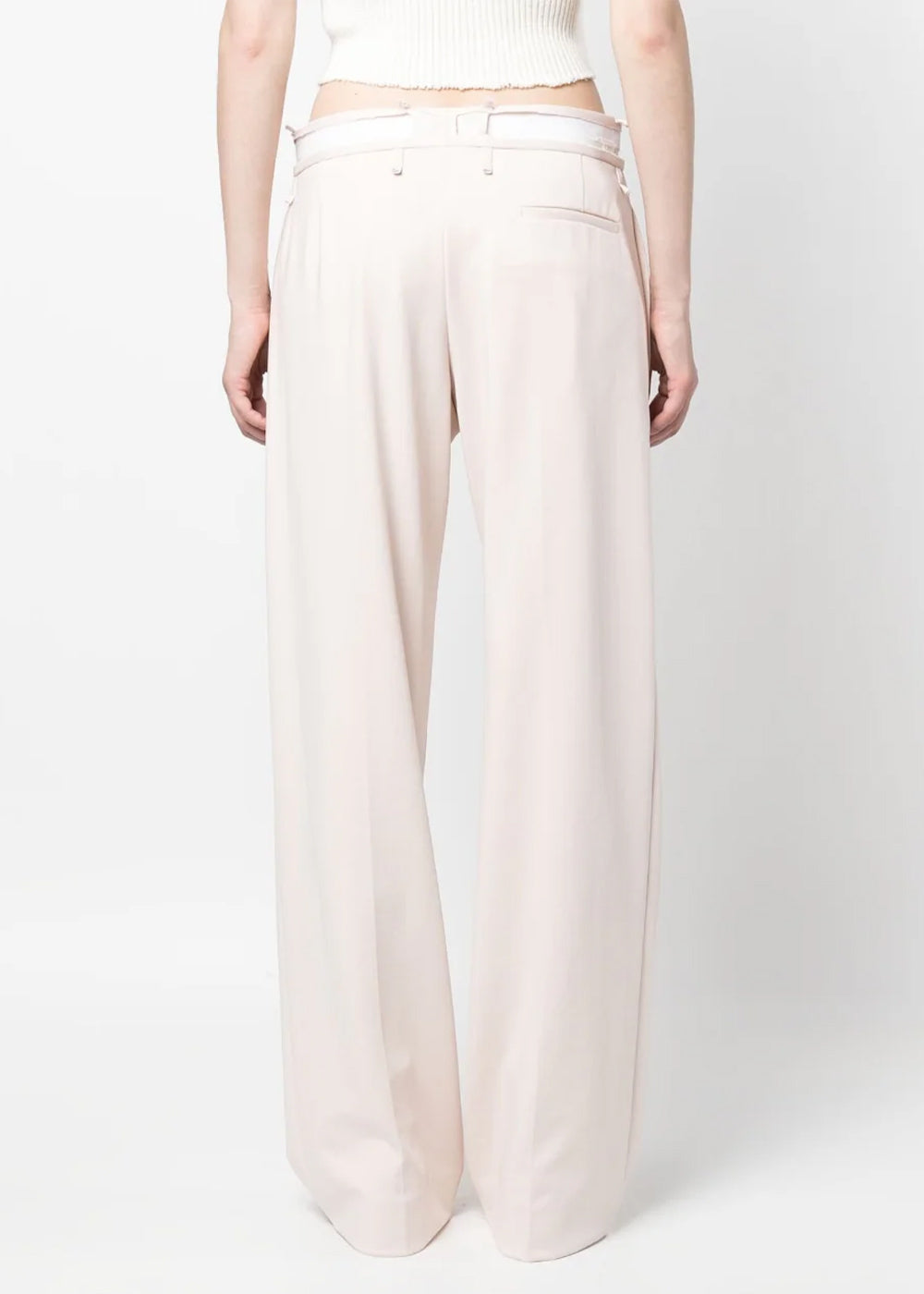 White Straight-Leg Trousers Maison margiela – Гарантія оригінальності – збільшений вид