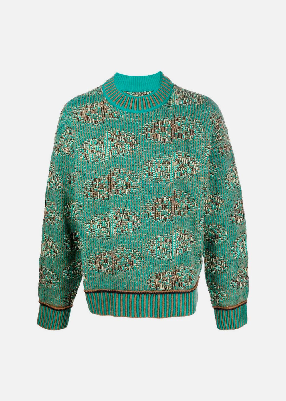 Green Kaplan Abstract-Pattern Intarsia Jumper Ader error – Гарантія оригінальності – боковий вид
