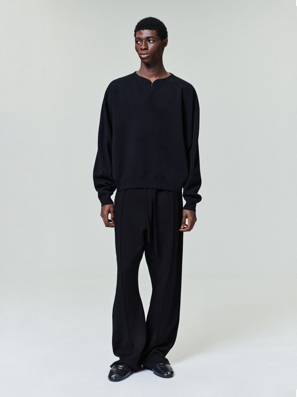 Merino Milano Knit Henley Sweater Fear of god – Гарантія оригінальності – вид ззаду