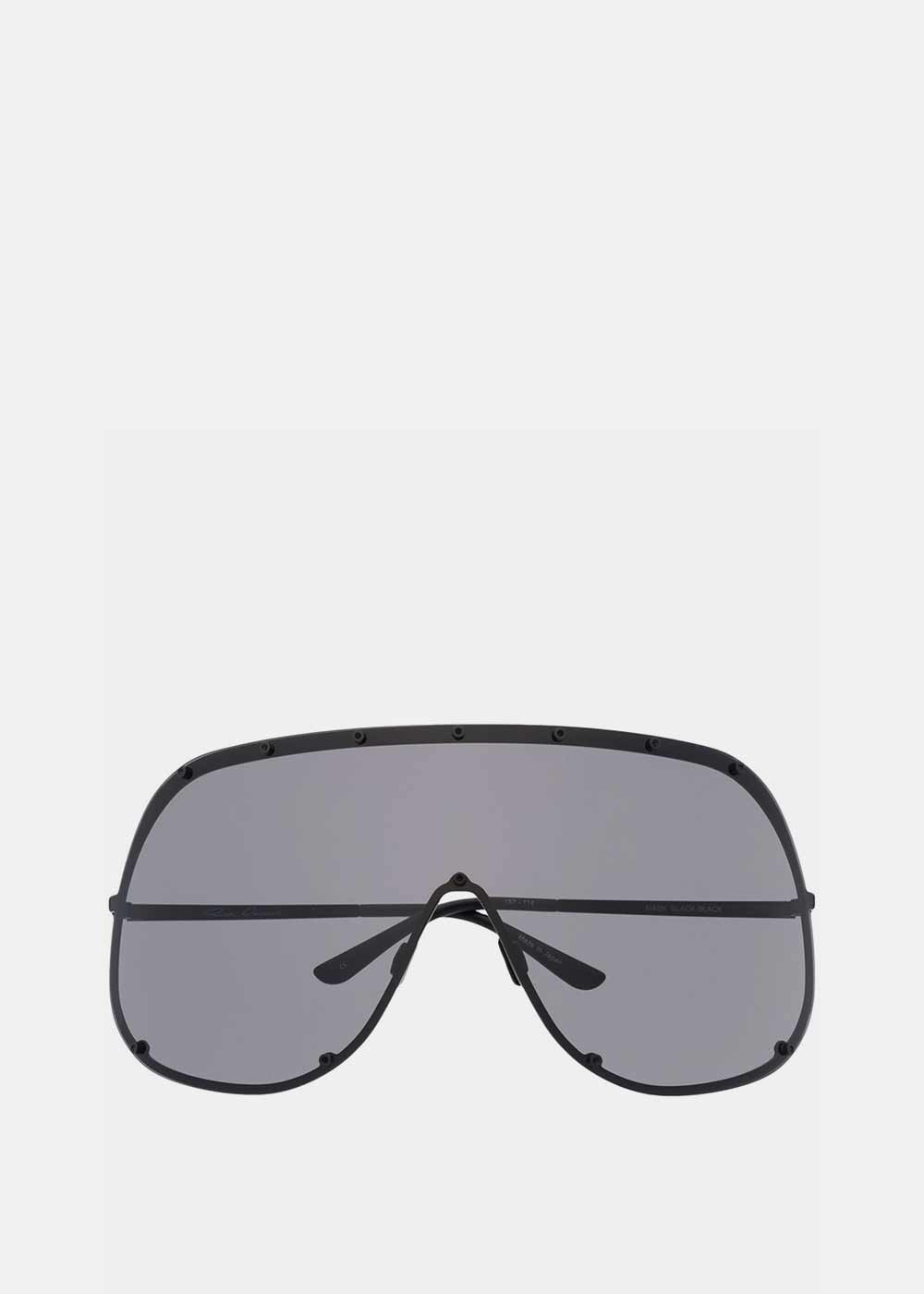 Black Shield Sunglasses Rick owens оригінал – Купити в Україні – боковий вид