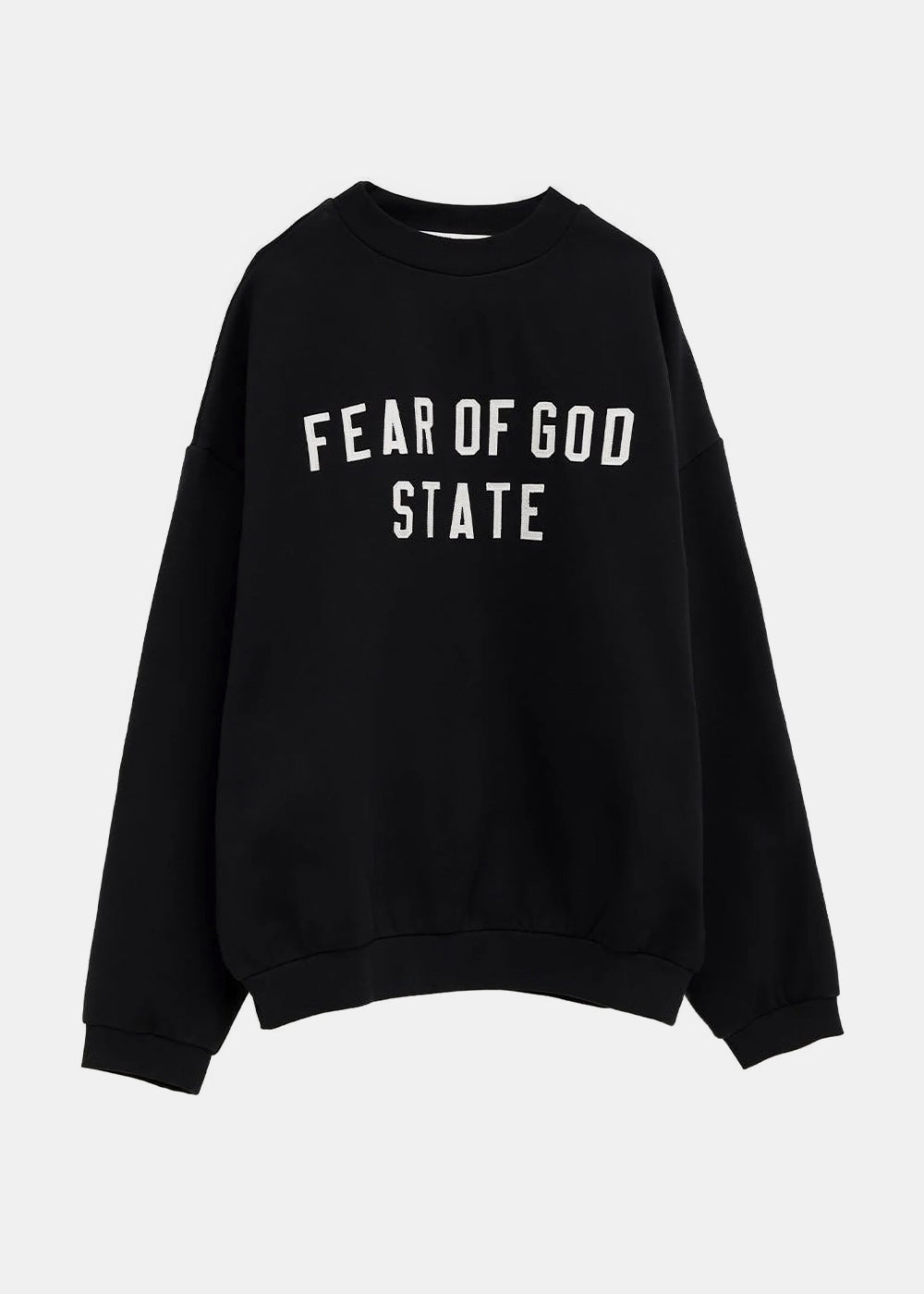 Jet Black 90s Fit Fleece Crewneck Fear of god оригінал – Купити в Україні – боковий вид