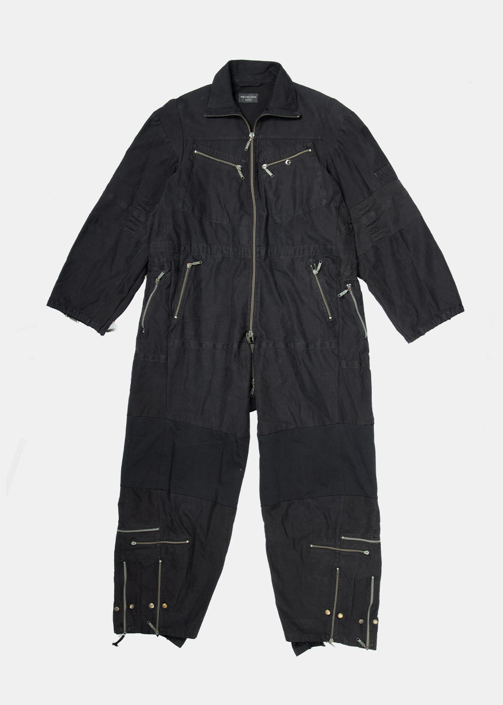 Black Upcycled Overall Jumpsuit Balenciaga – Гарантія оригінальності – боковий вид