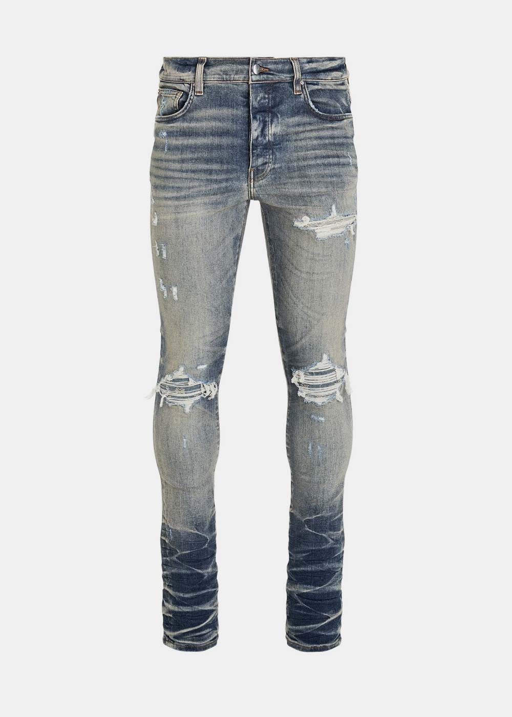 Vintage Indigo Bandana Jacquard Mx1 Jeans Amiri – Гарантія оригінальності – боковий вид