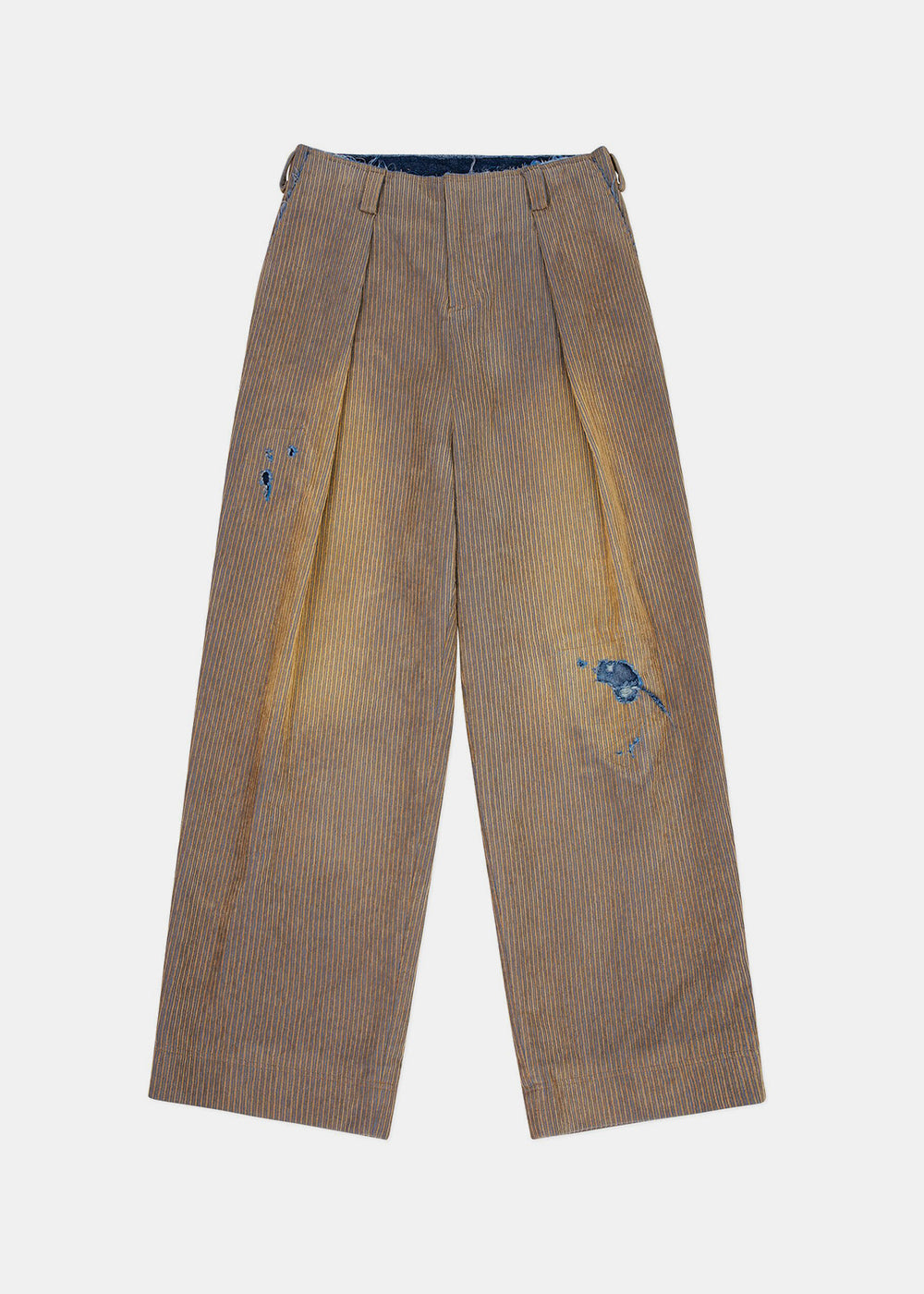 Beige Wide Distressed Corduroy Pants Ader error оригінал – Купити в Україні – боковий вид