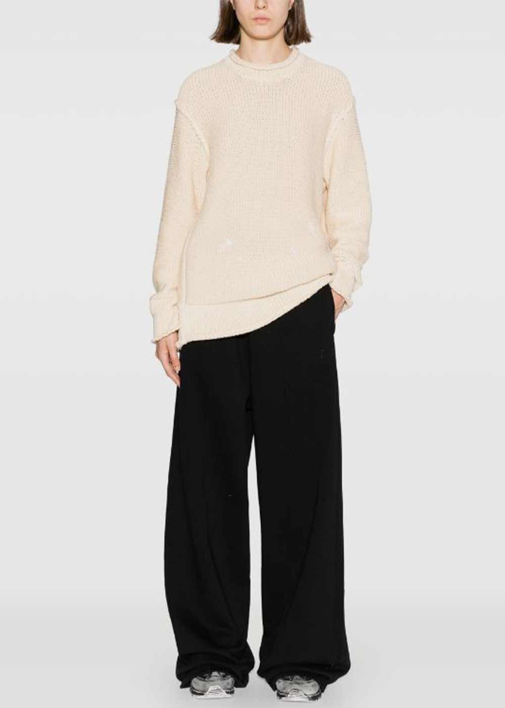 Black Mm6 Wide-Leg Track Pants Maison margiela оригінал – Купити в Україні – вид ззаду