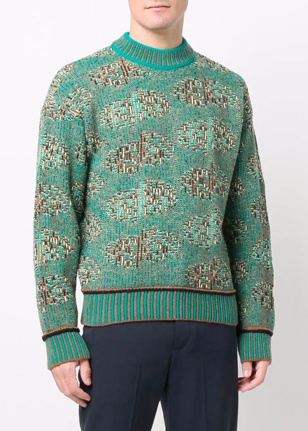Green Kaplan Abstract-Pattern Intarsia Jumper Ader error – Гарантія оригінальності – детальний вид