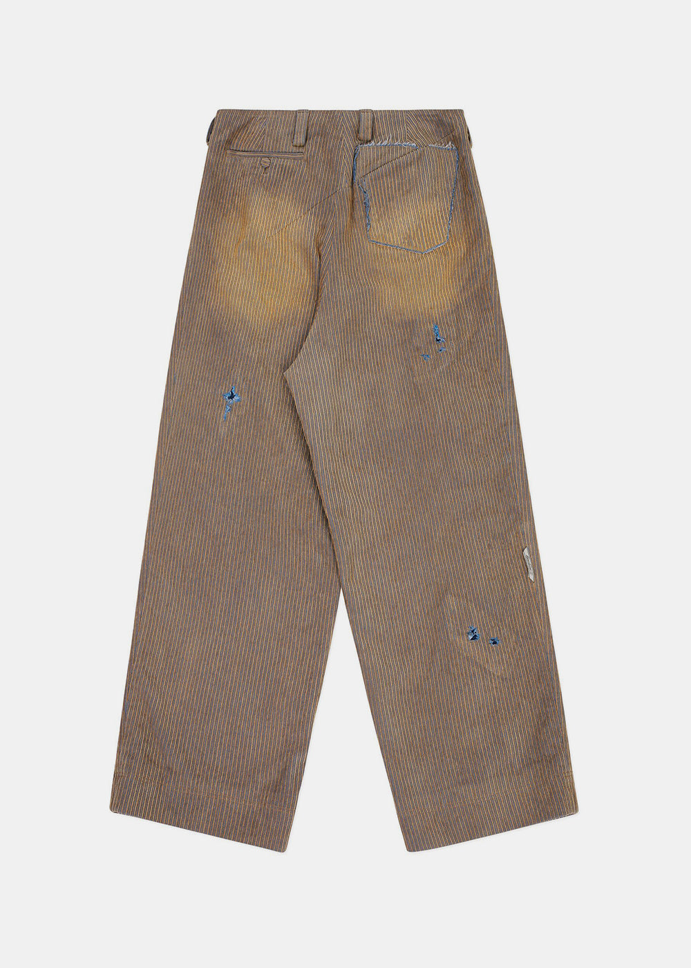 Beige Wide Distressed Corduroy Pants Ader error оригінал – Купити в Україні – вид ззаду