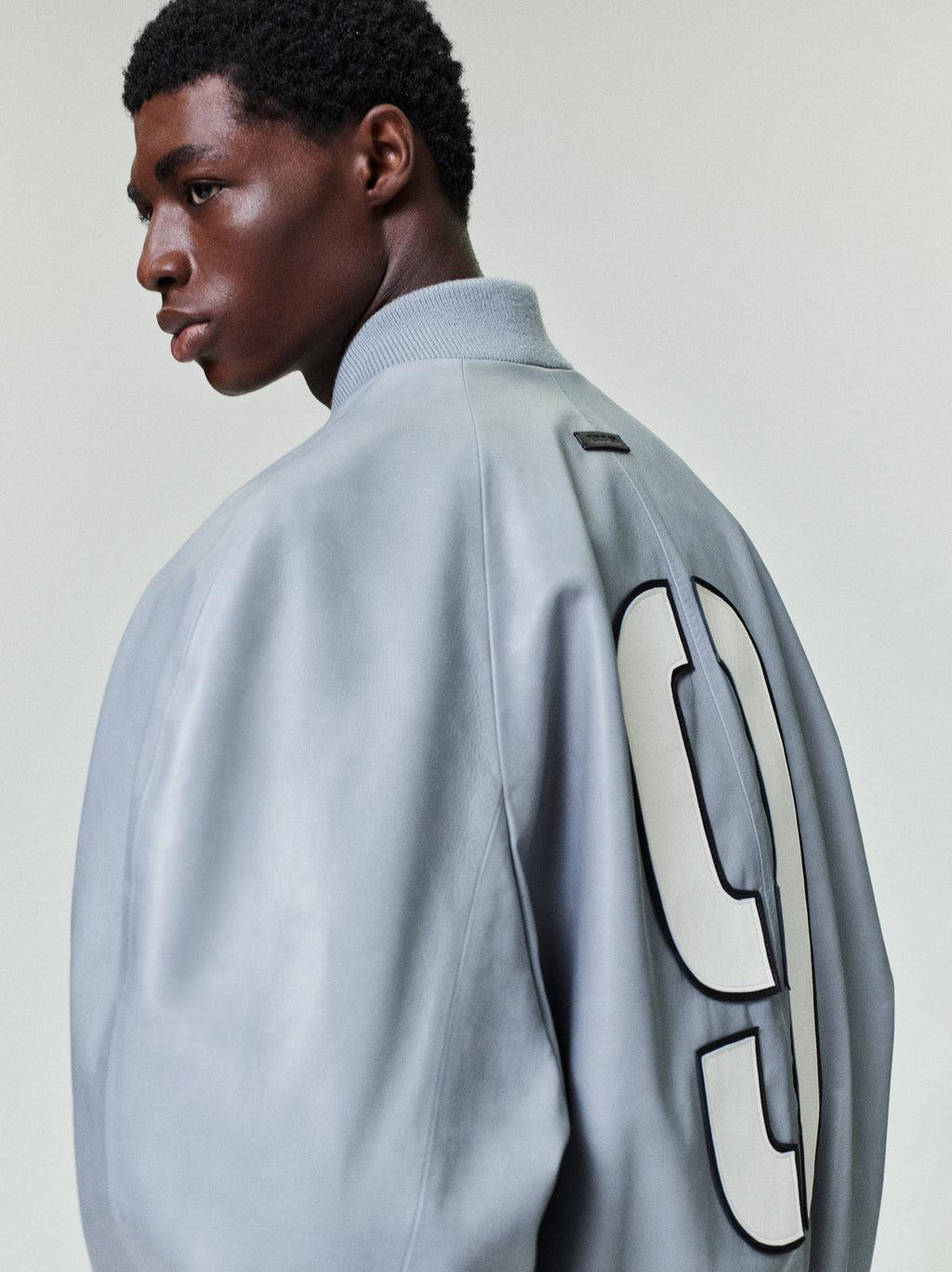 Leather 9 Raglan Bomber Jacket Fear of god – Гарантія оригінальності – боковий вид